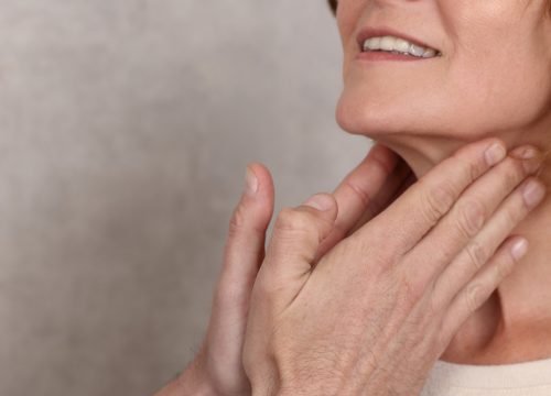 Woman with hyperthyroidism