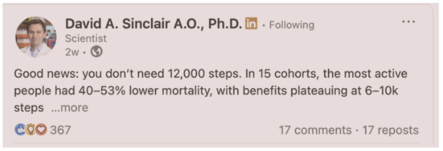 David A. Sinclair post